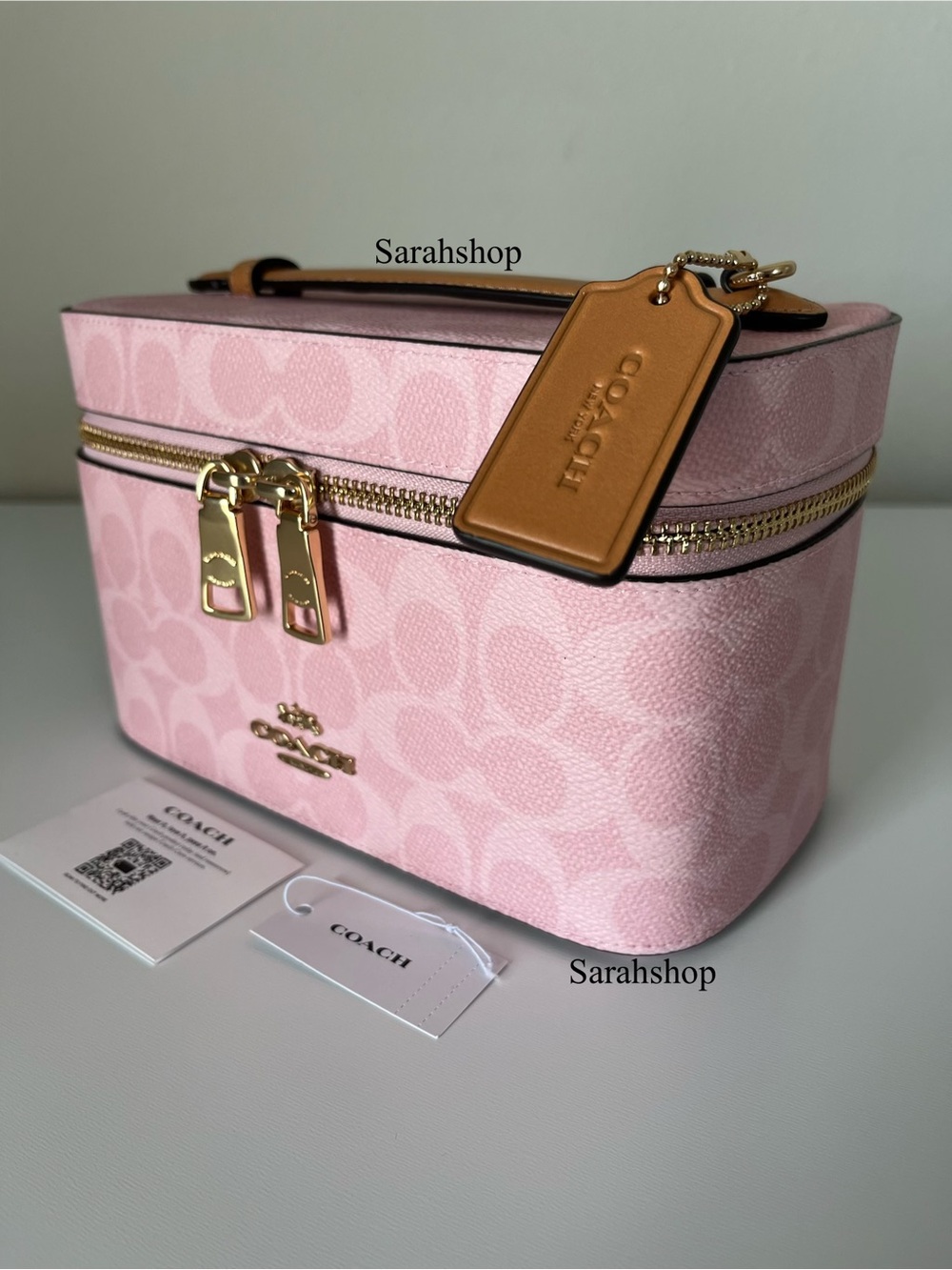 ✅Coach Cosmetic Case In Signature Canvas - Picture 2 of 10